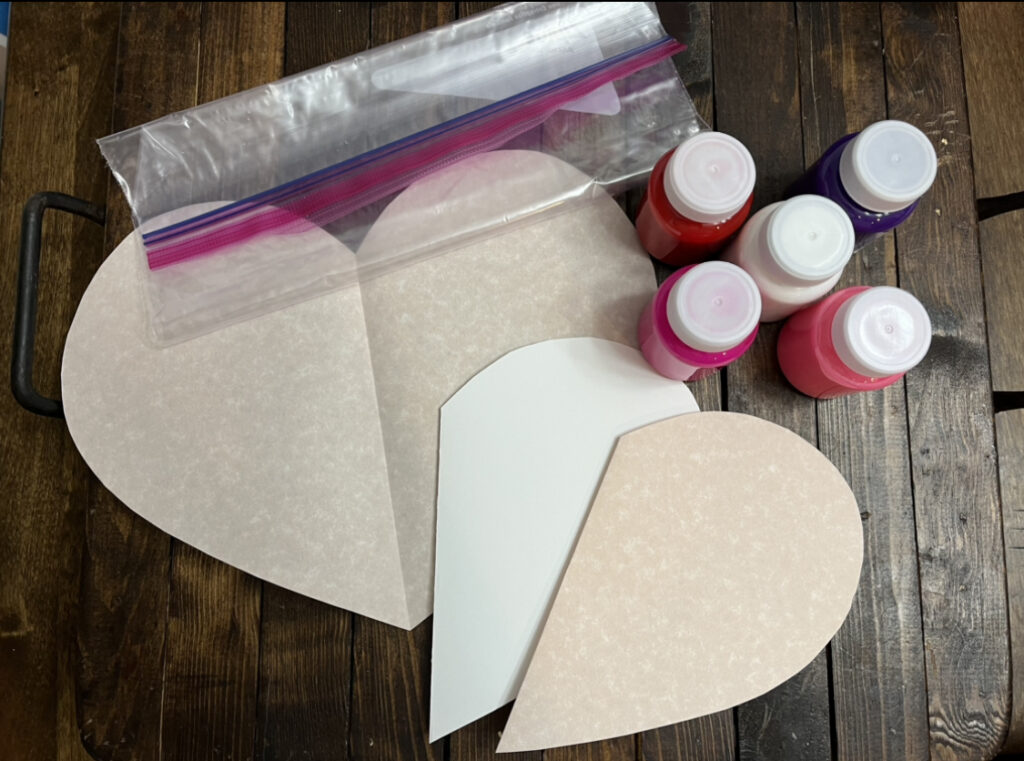 Valentine's Day crafts supplies